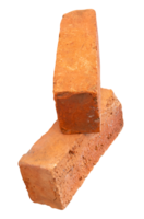 Old red or orange bricks in stack isolated with clipping path in file format png