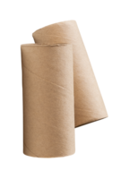 Two tissue paper cores or tubes in stack isolated with clipping path in file format png