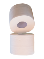 Two rolls of white tissue paper or toilet paper isolated with clipping path in file format png