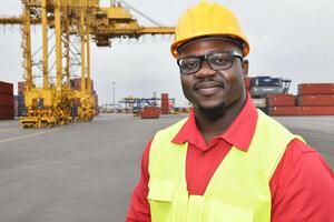 Port worker with a smile photo
