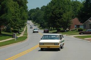 A yellow line on the road photo