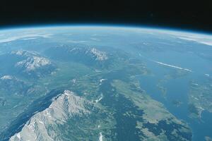 A view of the earth from space photo