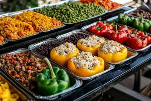 A buffet with many different types of food photo
