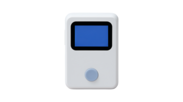 Compact portable digital device with blue LCD screen png
