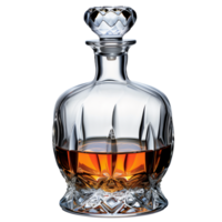 Elegant Crystal Decanter Isolated on Transparent Background for Luxurious Beverage Display and Design Concepts png