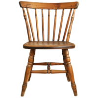 Rustic Wooden Chair On Transparent Background Isolated Full View Highlighting Classic Design And Natural Texture For Interior Design Concepts png
