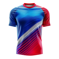 Vibrant Soccer Jersey Design on Transparent Background with Bold Colors and Graphic Patterns for Sports Apparel png