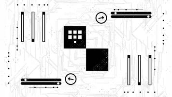 abstrato geométrico Projeto vitrines dinâmico padrões e texturas dentro uma moderno digital meio Ambiente video