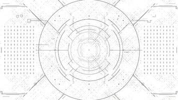 Intricate digital design featuring circular patterns and coded elements in a tech-inspired setting video