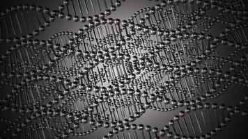 Exploration of black and silver abstract DNA structure in a modern design setting video