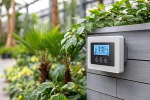 Digital climate control system maintaining optimal greenhouse environment photo