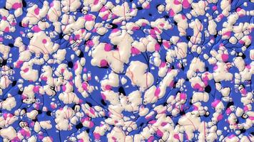 Colorful abstract digital art showcasing vibrant swirls and patterns on a blue background video