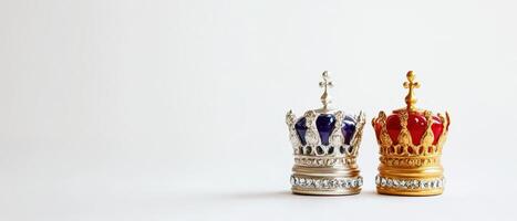 Unique crowns on a white background photo