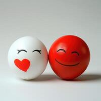 Joyful affectionate smiling balls photo