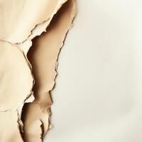 Torn paper revealing texture and layers on wall photo