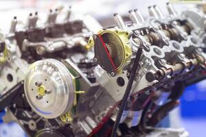 Engine cylinder block in section photo