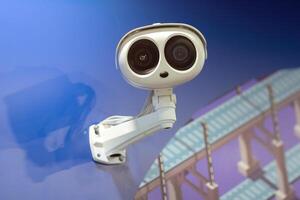 Surveillance in the form of friendly robots indoors. Industry photo