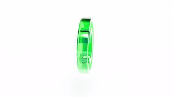 A green ring with a white background video