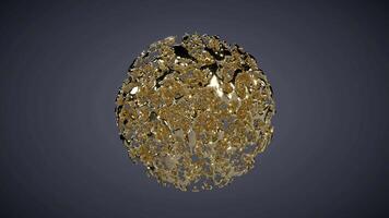 A golden egg with a black background video