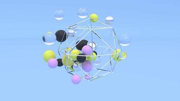 A 3d rendering of a geometric object with many balls video