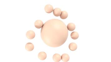 A circle of eggs on a white background video