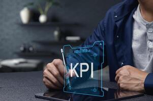 Digital Analytics Dashboard with Key Performance Indicators Focus photo
