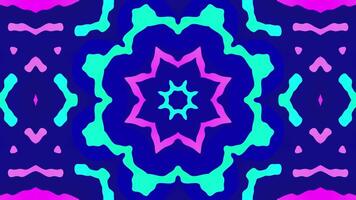 Abstract bright multicolored geometric kaleidoscope looped background video
