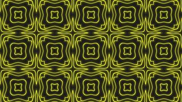 brilhando caleidoscópio abstrato enfeite desatado ciclo em Preto fundo video