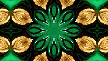 elegante dourado texturizado abstrato caleidoscópio rodopiando efeito desatado ciclo fundo video