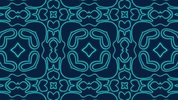 Abstract smooth detailed glowing kaleidoscope seamless loop background video