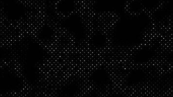 Minimal black and white halftone pattern loop. Subtle dots moving smoothly for clean tech background, modern UI, corporate videos or elegant presentation design. 4K seamless animation.