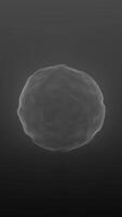 Minimal abstract sphere with subtle smooth motion in elegant dark style. Seamless vertical 4K loop ideal for clean modern designs, stylish overlays or simple motion backdrops. video