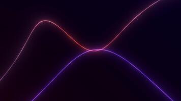 dinâmico fluindo néon linhas dentro vibrante cores em Sombrio fundo. desatado 4k ciclo perfeito para vj clipes, música vídeos, abstrato tecnologia introduções, cyber visuais ou enérgico movimento Projeto projetos. video