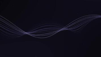 abstrato fibra onda fluindo suavemente dentro dinâmico movimento. futurista luz fios curva com energia fluxo. desatado 4k 60fps ciclo para vj, tecnologia apresentações e digital fundos. video