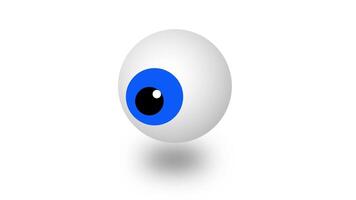 A gradient background with a floating blue eyeball casting a shadow, representing clarity, innovation, and digital monitoring video