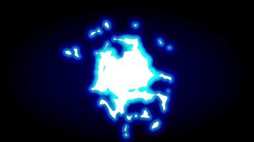 Bright electric burst sparks outward with jagged energy lines in an animated display of raw power and lightning intensity video