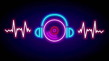 Glowing neon circles and pulse waves blend in vibrant lines to signify digital health, rhythm, and modern biometric technology video