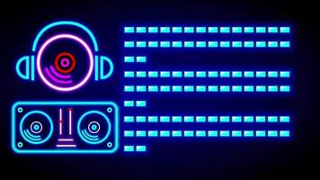 Stacked horizontal and vertical light bars convey an audio mixing interface, emphasizing clarity, organization, and modern rhythm display video