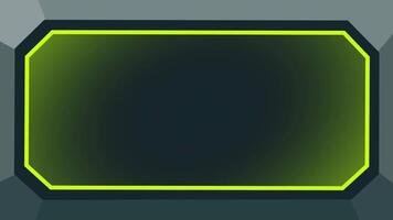 A neon-bordered futuristic UI element resembling a control screen, evoking sci-fi aesthetics and digital dashboard themes video