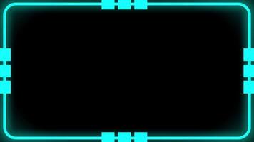 A futuristic HUD frame with glowing segments and moving tech elements, ideal for sci-fi dashboards or high-tech overlays video