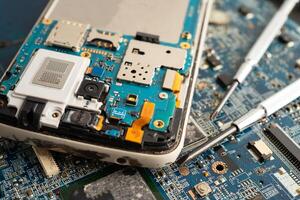 Repairing and upgrade circuit mainboard of notebook, electronic, computer photo