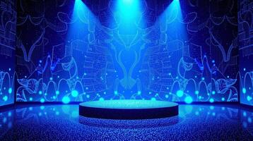 A captivating digital rendering of an abstract, illuminated stage. photo