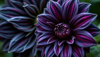 a dramatic close up of a black dahlia. photo