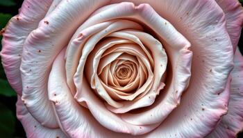 a top down view of a rose spiral. photo