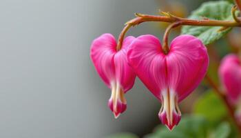 a macro of a bleeding heart flower. photo