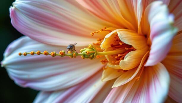 time lapse style layers of a flower's life stages. photo