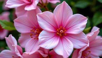 soft pink ornamental petals overlapping in harmony photo