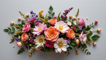 structured bouquet arranged as a modern art piece photo