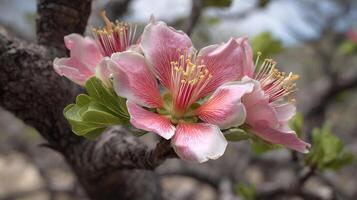 Tree flower photo with natural colors and realistic textures