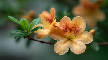 Bright spring flower photo with sharp textures and greens